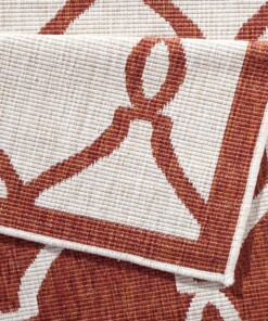 Binnen & buiten vloerkleed Rimini - terracotta/crème - close up, thumbnail Binnen & buiten vloerkleed Rimini - terracotta/crème - close up, thumbnail