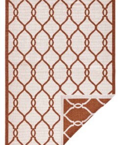 Binnen & buiten vloerkleed Rimini - terracotta/crème - overzicht boven, thumbnail Binnen & buiten vloerkleed Rimini - terracotta/crème - overzicht boven, thumbnail