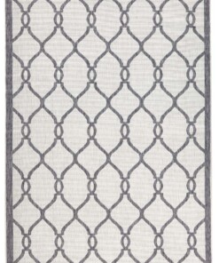 Binnen & buiten vloerkleed Rimini - grijs/crème - overzicht boven, thumbnail