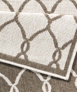 Loper binnen & buiten Rimini - bruin/crème - close up, thumbnail