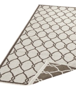 Loper binnen & buiten Rimini - bruin/crème - overzicht schuin, thumbnail