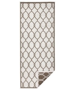 Loper binnen & buiten Rimini - bruin/crème - overzicht boven, thumbnail