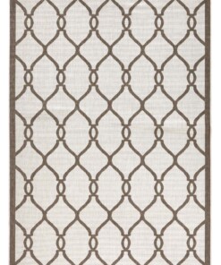 Binnen & buiten vloerkleed Rimini - bruin/crème - overzicht boven, thumbnail