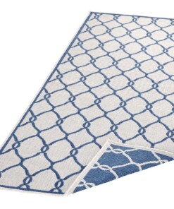 Loper Binnen & buiten Rimini - blauw/crème - overzicht schuin, thumbnail Loper Binnen & buiten Rimini - blauw/crème - overzicht schuin, thumbnail