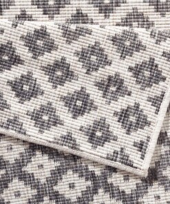 Loper binnen & buiten ruiten Nizza - grijs/crème - close up, thumbnail