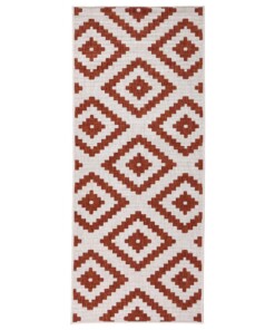 Loper binnen & buiten ruiten Malta - terracotta/crème - overzicht boven, thumbnail Loper binnen & buiten ruiten Malta - terracotta/crème - overzicht boven, thumbnail