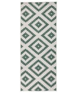 Loper binnen & buiten ruiten Malta - groen/crème - overzicht boven, thumbnail Loper binnen & buiten ruiten Malta - groen/crème - overzicht boven, thumbnail