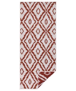 Loper binnen & buiten ruiten Rio - terracotta/crème - overzicht boven, thumbnail Loper binnen & buiten ruiten Rio - terracotta/crème - overzicht boven, thumbnail