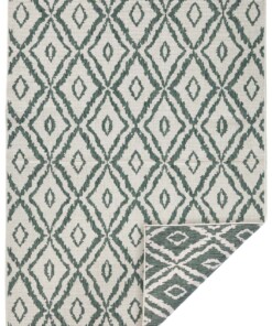 Binnen & buiten vloerkleed ruiten Rio - groen/crème - overzicht boven, thumbnail Binnen & buiten vloerkleed ruiten Rio - groen/crème - overzicht boven, thumbnail