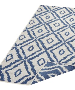 Loper binnen & buiten ruiten Rio - blauw/crème - overzicht schuin, thumbnail