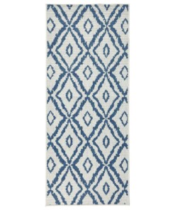 Loper binnen & buiten ruiten Rio - blauw/crème - overzicht boven, thumbnail