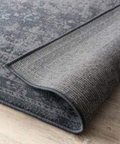 Vintage vloerkleed orbis Joy de Vivre - donkergrijs - close up vouw, thumbnail