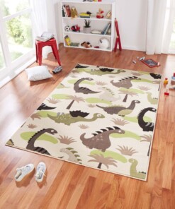 Vloerkleed dino Bambini - beige/groen - sfeer