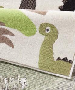 Vloerkleed dino Bambini - beige/groen - close up