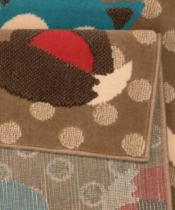 Vloerkleed vos Bambini - bruin/rood - close up, thumbnail