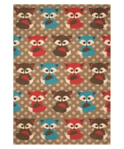 Vloerkleed vos Bambini - bruin/rood - overzicht boven, thumbnail