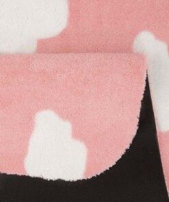 Vloerkleed wolken Niños  - roze - Wasbaar 30°C - close up