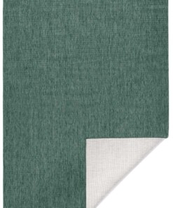 Binnen & buiten vloerkleed effen Miami - groen/crème - overzicht boven, thumbnail Binnen & buiten vloerkleed effen Miami - groen/crème - overzicht boven, thumbnail