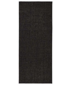 Loper binnen & buiten effen Miami - zwart/crème - overzicht boven, thumbnail Loper binnen & buiten effen Miami - zwart/crème - overzicht boven, thumbnail