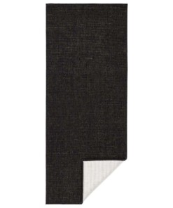 Loper binnen & buiten effen Miami - zwart/crème - overzicht boven, thumbnail Loper binnen & buiten effen Miami - zwart/crème - overzicht boven, thumbnail