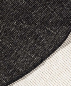 Rond vloerkleed binnen & buiten Miami - zwart/crème - close up, thumbnail