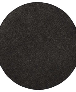 Rond vloerkleed binnen & buiten Miami - zwart/crème - overzicht boven, thumbnail