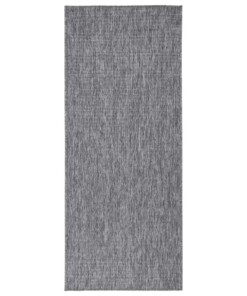 Loper binnen & buiten effen Miami - grijs/crème - overzicht boven, thumbnail