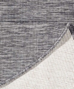 Rond vloerkleed binnen & buiten Miami - grijs/crème - close up, thumbnail