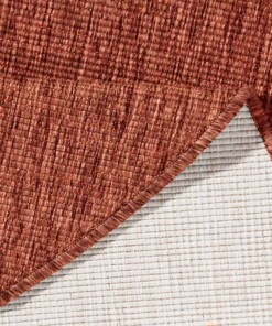 Rond vloerkleed binnen & buiten Miami - terracotta/crème - close up, thumbnail