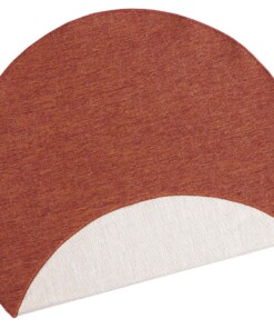 Rond vloerkleed binnen & buiten Miami - terracotta/crème - overzicht boven