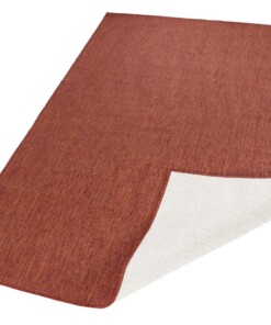 Binnen & buiten vloerkleed effen Miami - terracotta/crème - overzicht schuin, thumbnail Binnen & buiten vloerkleed effen Miami - terracotta/crème - overzicht schuin, thumbnail