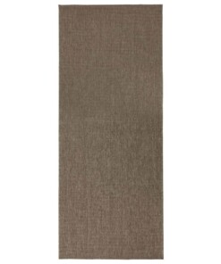 Loper binnen & buiten effen Miami - bruin/crème - overzicht boven, thumbnail Loper binnen & buiten effen Miami - bruin/crème - overzicht boven, thumbnail