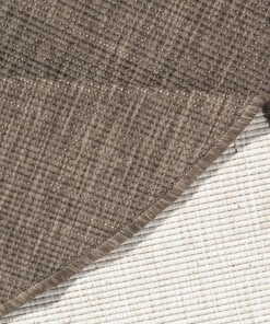 Rond vloerkleed binnen & buiten Miami - bruin/crème - close up, thumbnail