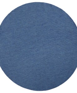 Rond vloerkleed binnen & buiten Miami - blauw/crème - overzicht boven, thumbnail Rond vloerkleed binnen & buiten Miami - blauw/crème - overzicht boven, thumbnail