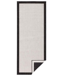 Loper binnen & buiten Panama - zwart/crème - overzicht boven, thumbnail Loper binnen & buiten Panama - zwart/crème - overzicht boven, thumbnail