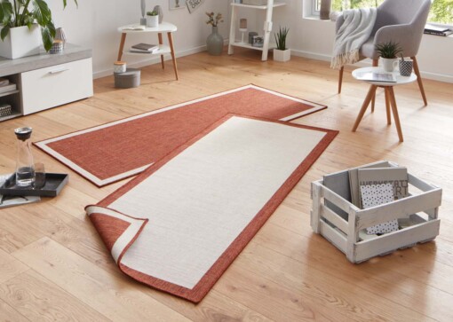 Loper binnen & buiten Panama - terracotta/crème - sfeer