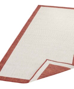 Loper binnen & buiten Panama - terracotta/crème - overzicht schuin, thumbnail Loper binnen & buiten Panama - terracotta/crème - overzicht schuin, thumbnail