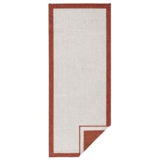 Loper binnen & buiten Panama - terracotta/crème - overzicht boven, thumbnail Loper binnen & buiten Panama - terracotta/crème - overzicht boven, thumbnail
