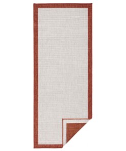 Loper binnen & buiten Panama - terracotta/crème - overzicht boven, thumbnail Loper binnen & buiten Panama - terracotta/crème - overzicht boven, thumbnail