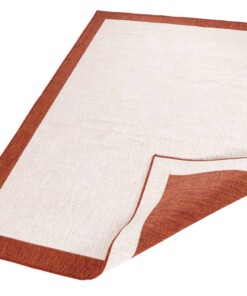 Binnen & buiten vloerkleed Panama - terracotta/crème - overzicht schuin, thumbnail Binnen & buiten vloerkleed Panama - terracotta/crème - overzicht schuin, thumbnail