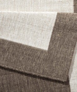 Binnen & buiten vloerkleed Panama - bruin/crème - close up, thumbnail Binnen & buiten vloerkleed Panama - bruin/crème - close up, thumbnail