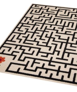 Speelkleed Doolhof - crème/zwart - overzicht schuin, thumbnail Speelkleed Doolhof - crème/zwart - overzicht schuin, thumbnail