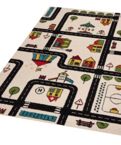 Speelkleed City - crème/zwart - overzicht schuin, thumbnail Speelkleed City - crème/zwart - overzicht schuin, thumbnail