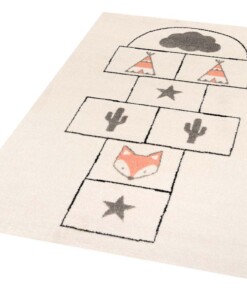 Speelkleed Hink-Stap-Sprong - crème/grijs - overzicht schuin, thumbnail Speelkleed Hink-Stap-Sprong - crème/grijs - overzicht schuin, thumbnail