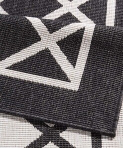 Loper binnen & buiten ruiten Sydney - zwart/crème - close up, thumbnail Loper binnen & buiten ruiten Sydney - zwart/crème - close up, thumbnail