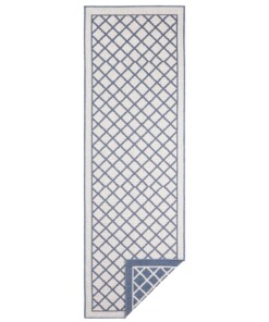 Loper binnen & buiten ruiten Sydney - blauw/crème - overzicht boven, thumbnail Loper binnen & buiten ruiten Sydney - blauw/crème - overzicht boven, thumbnail