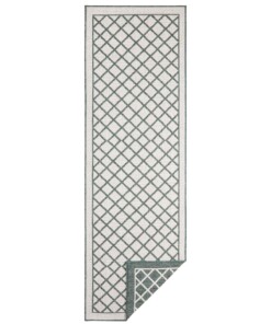 Loper binnen & buiten ruiten Sydney - groen/crème - overzicht boven, thumbnail Loper binnen & buiten ruiten Sydney - groen/crème - overzicht boven, thumbnail