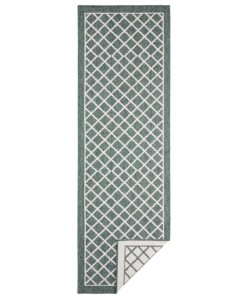 Loper binnen & buiten ruiten Sydney - groen/crème - overzicht boven, thumbnail Loper binnen & buiten ruiten Sydney - groen/crème - overzicht boven, thumbnail