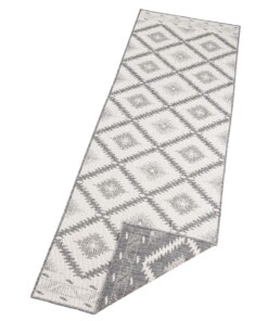 Loper binnen & buiten ruiten Malibu - grijs/crème - overzicht schuin, thumbnail