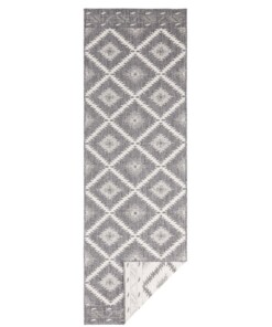 Loper binnen & buiten ruiten Malibu - grijs/crème - overzicht boven, thumbnail